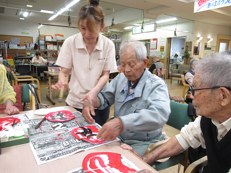 うちわ作り4 - デイ備後