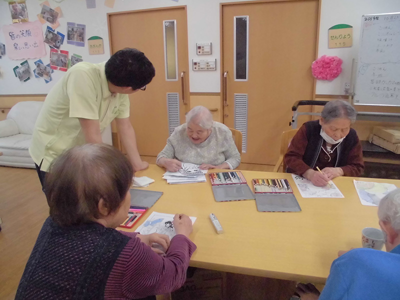 手作業『塗り絵』 - ショートまなぐら