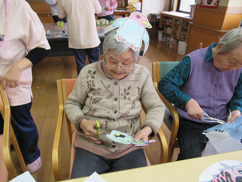 レクお面づくり3 - ケアハウス福山