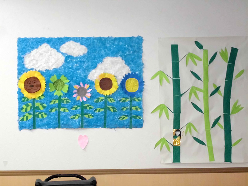 壁画作り『ひまわり』 - ショートまなぐら