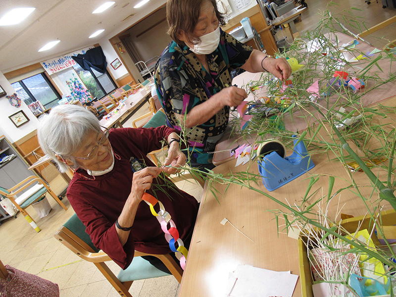 七夕飾り作り1 - デイ備後