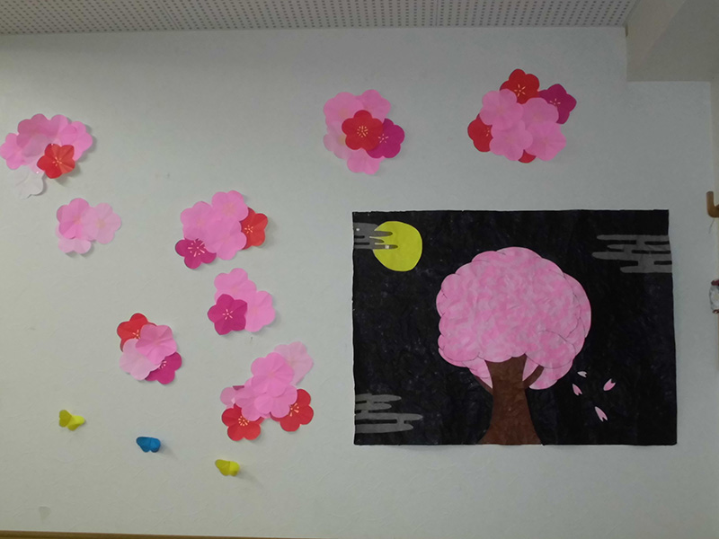 壁画作り『桜』 - ショートまなぐら