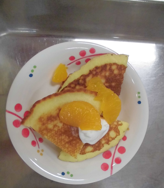 おやつ作り『米粉のホットケーキ』2 - ショートまなぐら