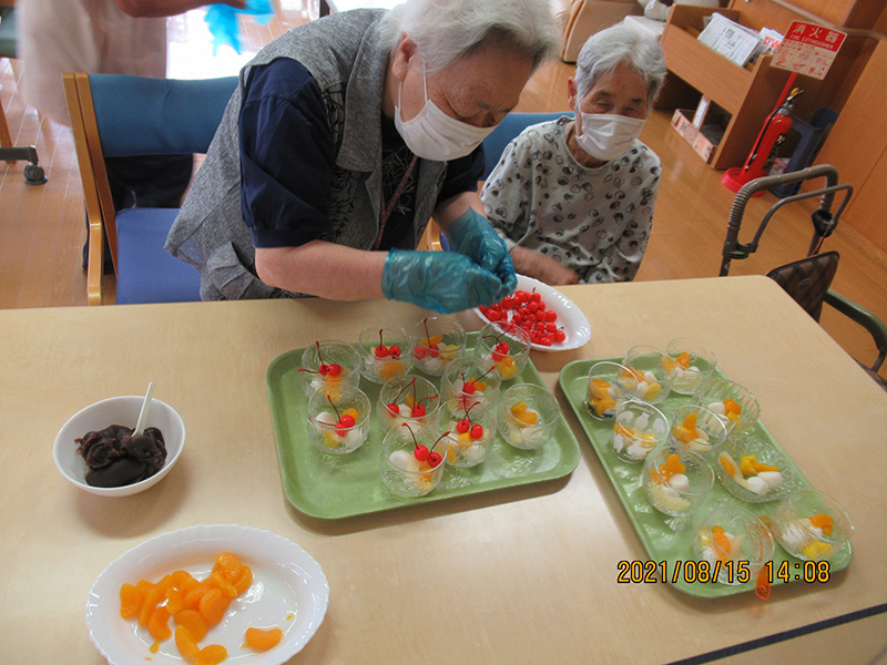 食彩クラブ 白玉ぜんざい1 - ケアハウス福山