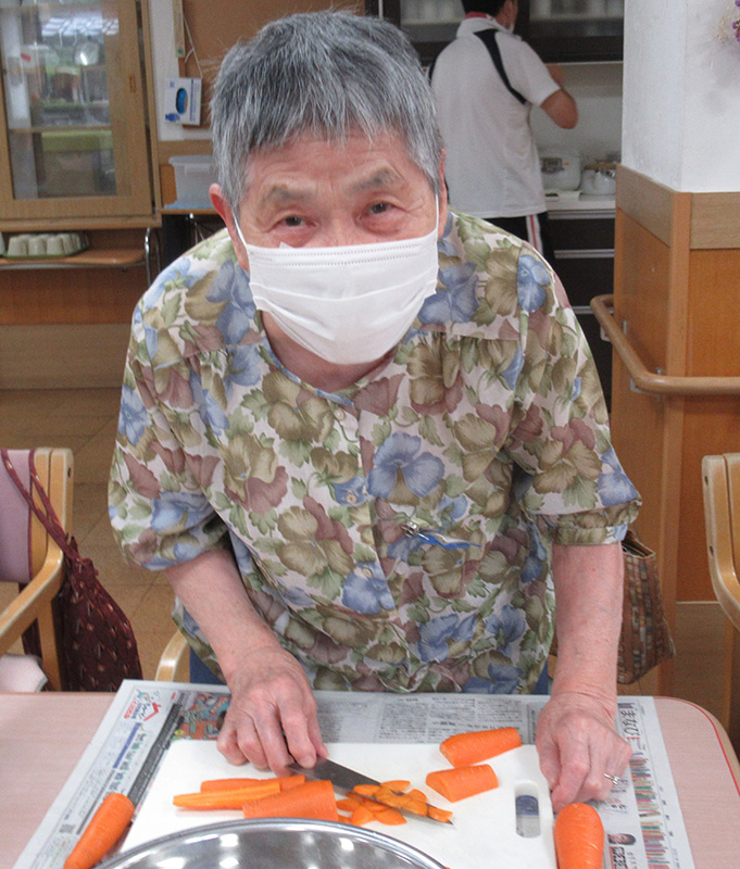 お昼作り『ちらし寿司＆豚汁』2 - デイ備後