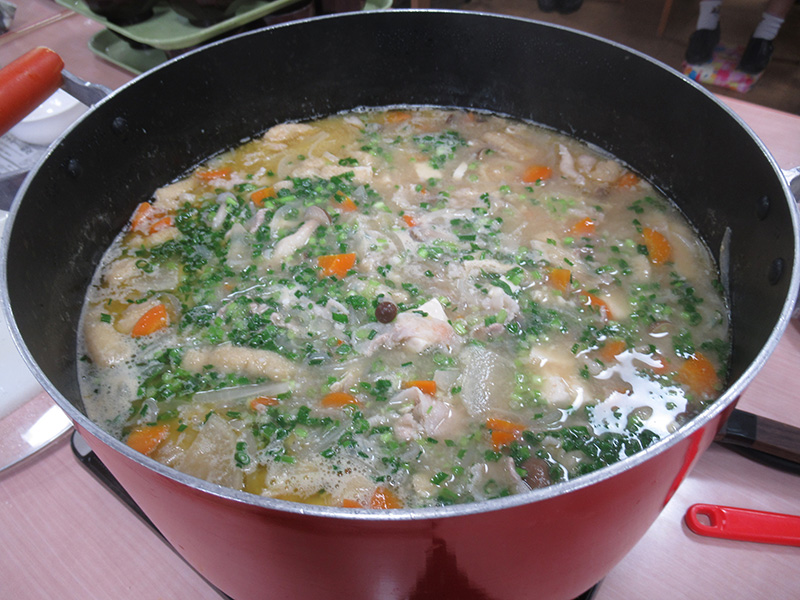 お昼作り『ちらし寿司＆豚汁』5 - デイ備後