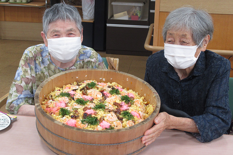 お昼作り『ちらし寿司＆豚汁』6 - デイ備後