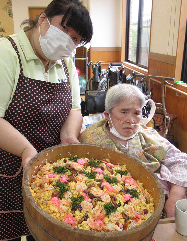 お昼作り『ちらし寿司＆豚汁』8 - デイ備後