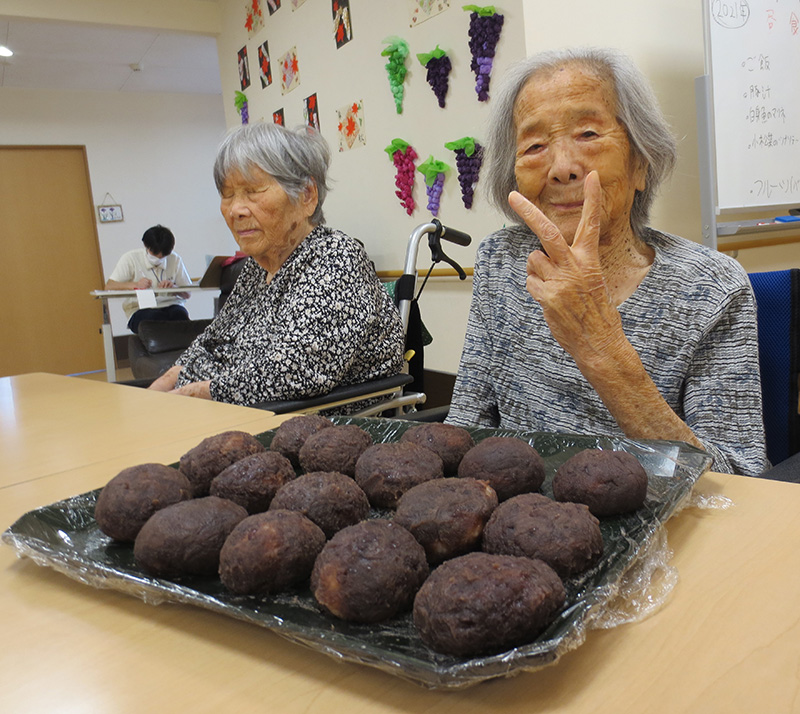 おはぎ作り3 - 小多機まなぐら南