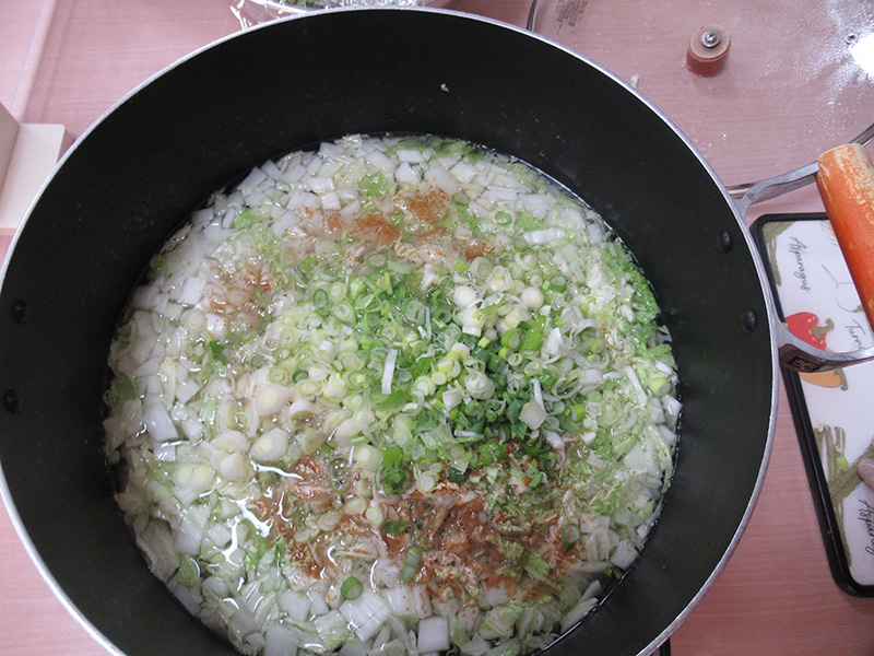 お昼の汁もの作り3 - デイ備後
