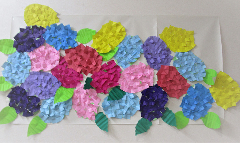 壁画　あじさい - ショートまなぐら