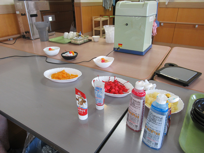 食彩クラブ　かき氷1 - ケアハウス福山